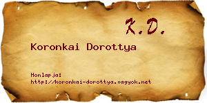 Koronkai Dorottya névjegykártya